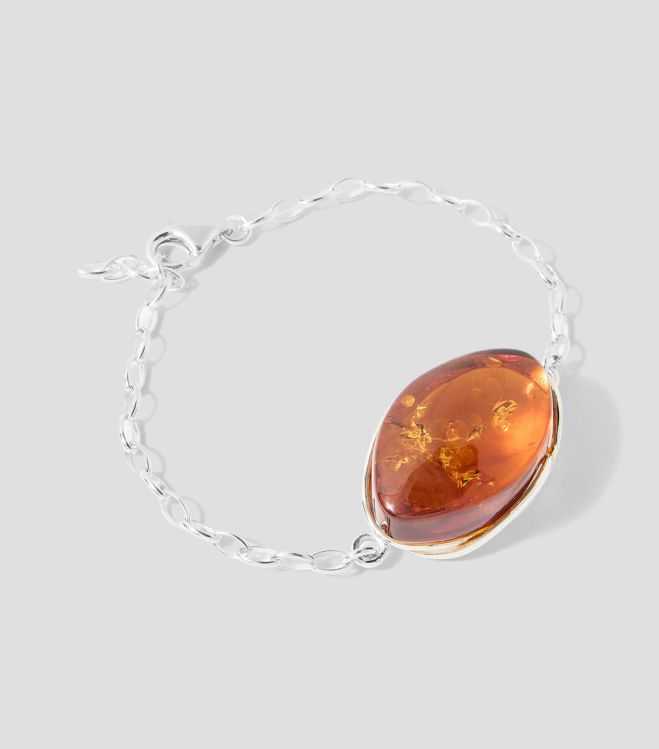 Pulsera en Plata .925 con ámbar Mujer
